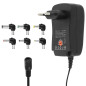 Chargeur universel LinQ T-129 – 30 W, 3 à 12 V, 6 embouts + port USB Chargeur universel LinQ T-129 – 30 W, 3 à 12 V, 6 embouts + port USB