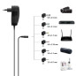 Chargeur universel LinQ T-129 – 30 W, 3 à 12 V, 6 embouts + port USB Chargeur universel LinQ T-129 – 30 W, 3 à 12 V, 6 embouts + port USB