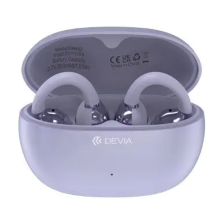 Écouteurs sans fil Bluetooth Devia OWS Pro2 à clip EM402 - Violet