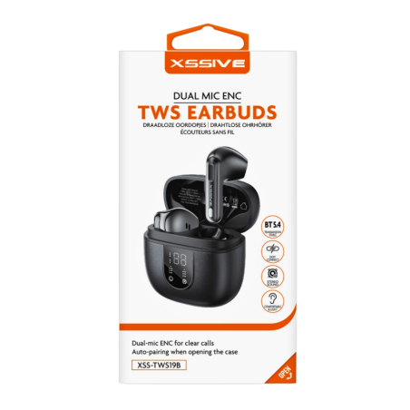 XSSIVE XSS-TWS19B Bluetooth Earbuds Black | Smarty