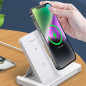Chargeur sans fil 3-en-1 Devia – smartphone / Apple Watch / AirPods avec lampe