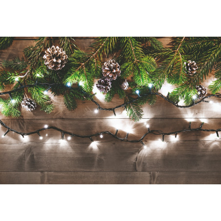 Guirlande rideau LED ECO – 7,8 m Blanc