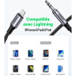 Ugreen Câble Lightning vers Jack 3,5 mm 70509 – 1 m Noir MFi