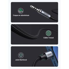 Câble Ugreen Lightning Jack 3,5 mm MFi | Smarty