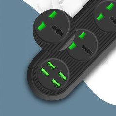 Bloc multiprise WUW C133 3 prises 4 USB | Smarty