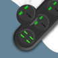 Bloc multiprise WUW C133 - 3 prises, 4 USB, câble 2 m EU/UK