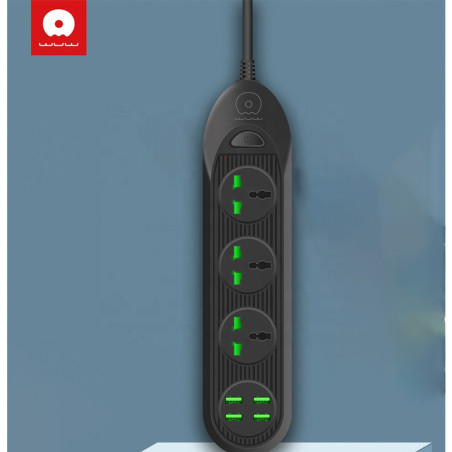 Bloc multiprise WUW C133 3 prises 4 USB | Smarty