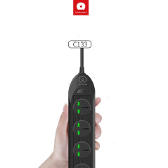 Bloc multiprise WUW C133 3 prises 4 USB | Smarty