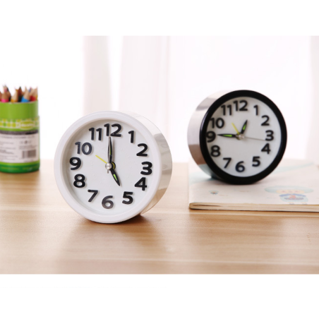 Réveil de voyage quartz ECO – Rond blanc