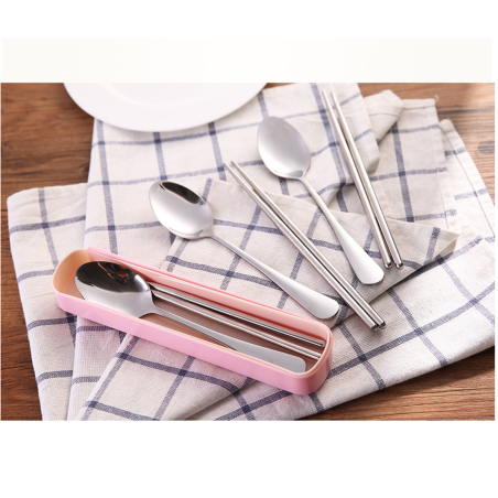 Couverts de camping ECO – Inox bleu 2 pièces