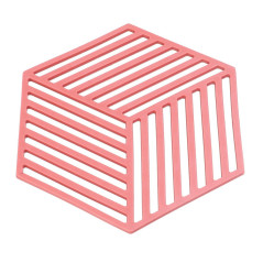 Red striped silicone trivet ECO | Smarty