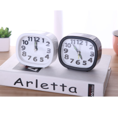 Réveil quartz rectangulaire blanc ECO | Smarty