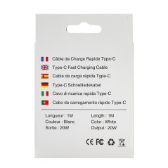 Câble USB-C Mayline 20 W 1 m iPhone/Samsung