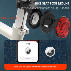 Support de tige de selle Mayline T075 - Garmin Varia, AirTag, réflecteur arrière