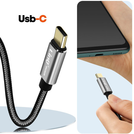 Audio Adapter LinQ TPC3535 – USB-C male to 2 x 3.5mm female headphones