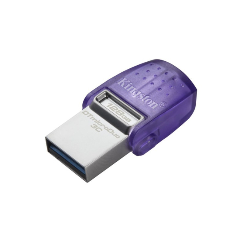 Clé USB Kingston DataTraveler microDuo 3C – 128 Go USB + USB-C Violet Clé USB Kingston DataTraveler microDuo 3C – 128 Go USB + USB-C Violet