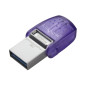 Clé USB Kingston DataTraveler microDuo 3C – 128 Go USB + USB-C Violet