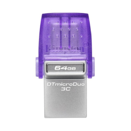 Clé USB Kingston DataTraveler microDuo 3C – 64 Go USB + USB-C Violet