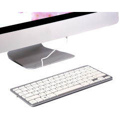 Wired QWERTY AZERTY Keyboard Mac Windows Silver