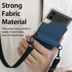 Araree Canvas Diary Case Z Flip3 Black