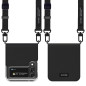 Araree Canvas Diary Case Galaxy Z Flip3 – Black with Adjustable Strap