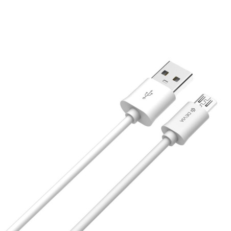 Câble USB vers Micro USB Devia Smart Series – 1 m 5V/2,1A Blanc