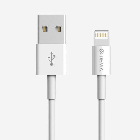 USB to Lightning Cable Devia Smart Series – 1 m 5V/2.1A White