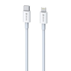 USB-C to Lightning Cable Devia Smart Series – 1 m PD 20V/3A White