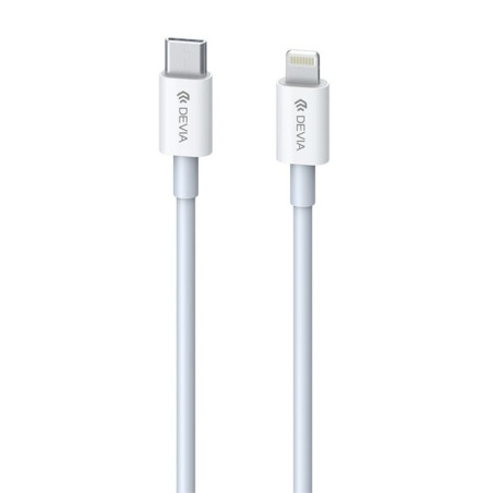 USB-C to Lightning Cable Devia Smart Series – 1 m PD 20V/3A White