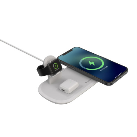 Devia Chargeur sans fil magnétique 3-en-1 Smart Series – iPhone 15W, AirPods 3W, iWatch 2W