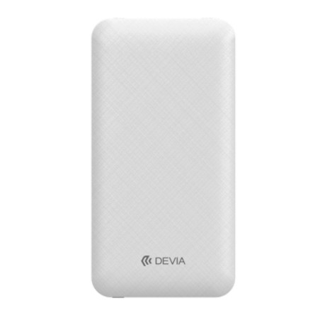 Batterie externe Devia Kintone Series – 10 000 mAh, 4 câbles intégrés, Blanc