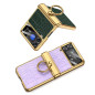 Coque avec anneau ECO pour Samsung Galaxy Z Flip 4 – Vert effet crocodile