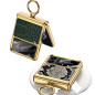 Coque avec anneau ECO pour Samsung Galaxy Z Flip 4 – Vert effet crocodile