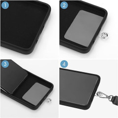 Universal Phone Lanyard Patch ECO – Transparent, Metal Ring