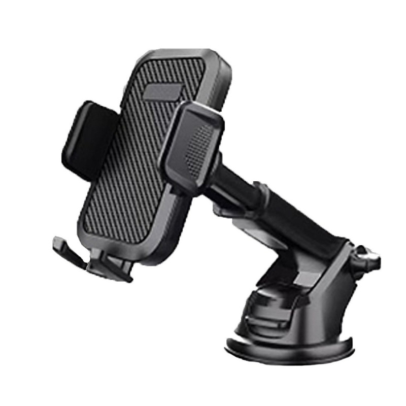 Support téléphone voiture universel à ventouse 2-en-1 LX-26 – Noir