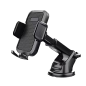 Support téléphone voiture universel à ventouse 2-en-1 LX-26 – Noir Support téléphone voiture universel à ventouse 2-en-1 LX-26 – Noir