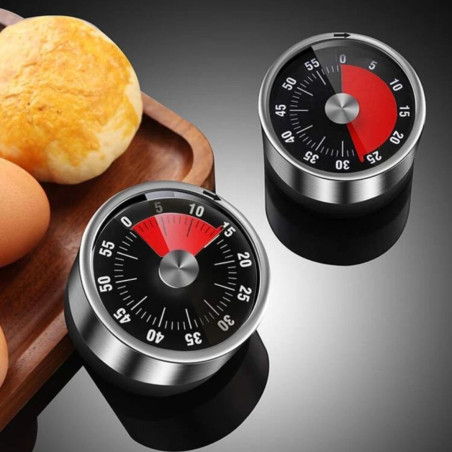 Minuteur de cuisine mécanique magnétique ECO – Blanc