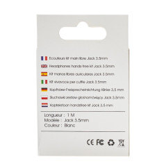 Écouteurs Mayline jack 3,5 mm blancs | Smarty