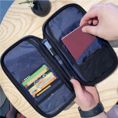 Porte-monnaie porte-cartes RFID noir | Smarty