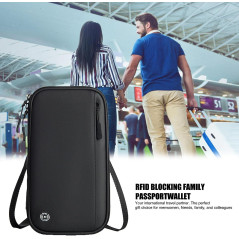 Porte-monnaie porte-cartes RFID noir | Smarty
