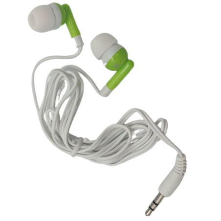 Écouteurs filaires Pixika – jack 3,5 mm, intra-auriculaires, rouge
