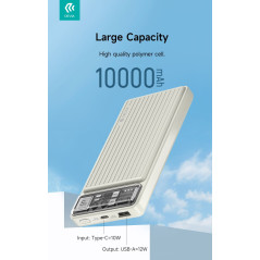 Batterie externe Devia 10 000 mAh 12W Gris