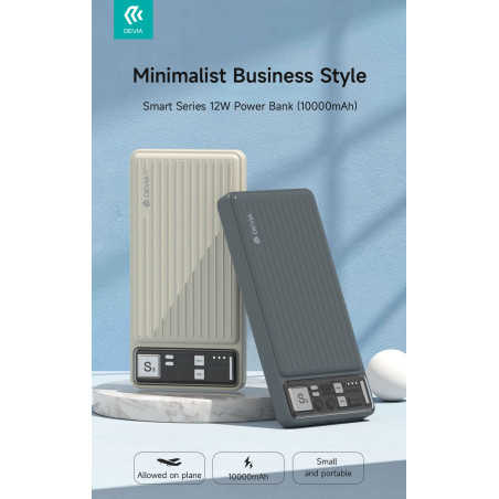 Batterie externe Devia Smart Series – 10 000 mAh 12W Noir