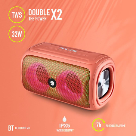 Enceinte Bluetooth NGS Roller Beast – IPX5 32W Orange
