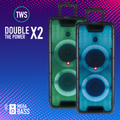 Enceinte Bluetooth NGS Wild Rave 2 – 300W Noir avec microphone