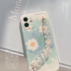 Coque Mayline fleurs bleues collier laser | Smarty