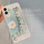 Coque motif aquarelle fleurs bleues Mayline – collier laser