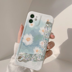 Coque Mayline fleurs bleues collier laser | Smarty