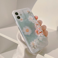 Coque Mayline fleurs bleues collier laser | Smarty