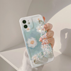 Coque Mayline fleurs bleues collier laser | Smarty